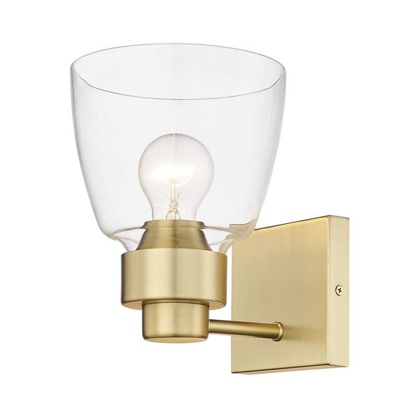 Remy Brushed Champagne Bronze with Clear Glass One-Light Wall Sconce, image 5